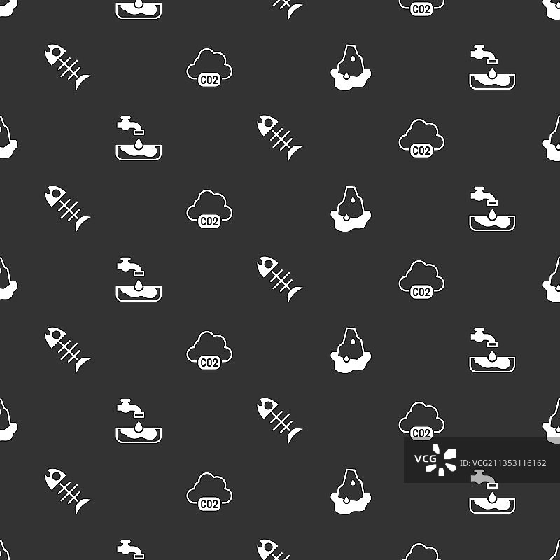 冰川融化：水资源问题与死鱼图片素材