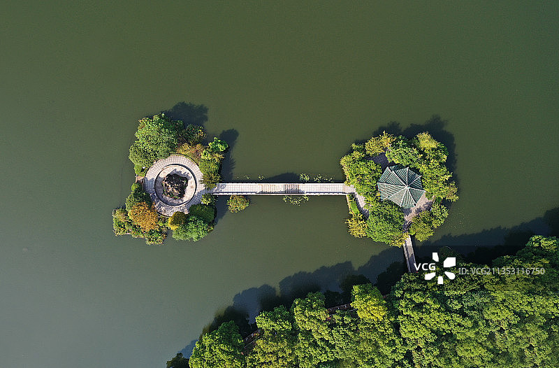 湖南省衡阳市雁峰区衡阳抗战纪念城岳屏公园航拍图片素材