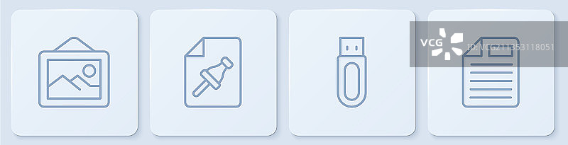 风景U盘便签图片组合图片素材