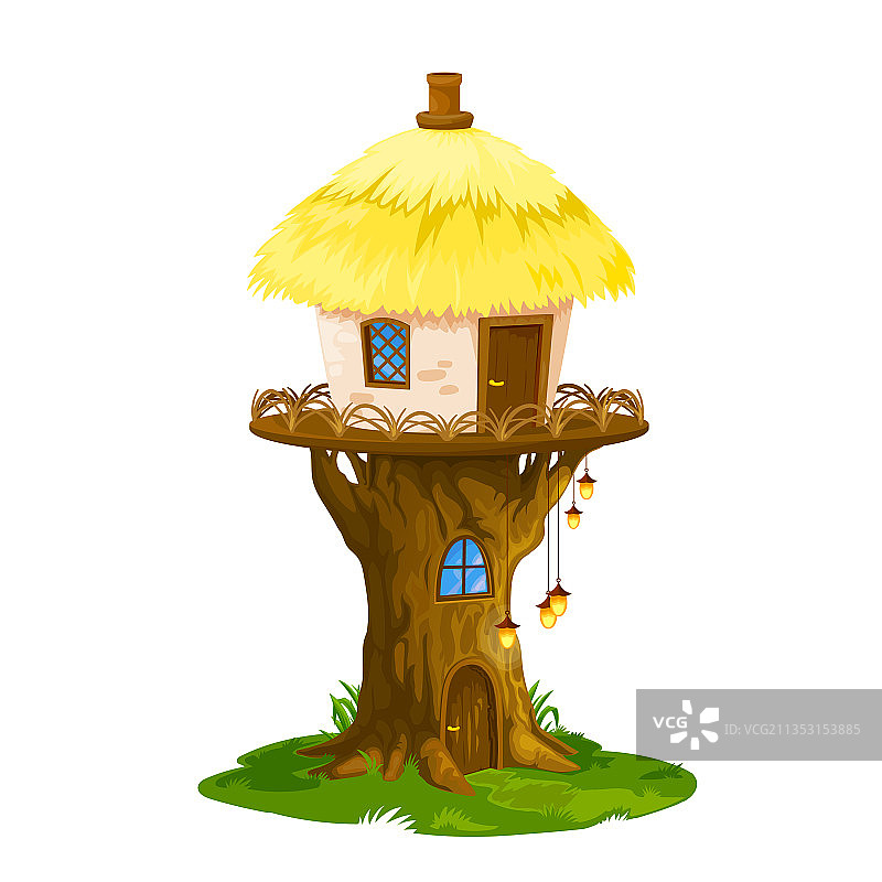 卡通精灵房屋图片素材