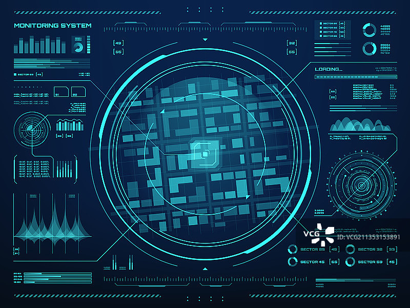 HUD安全监控系统背景图片素材