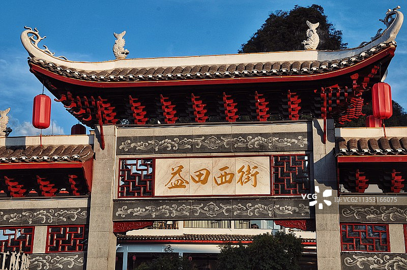广西桂林阳朔西街图片素材