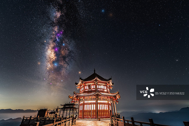 观音阁星辰图片素材