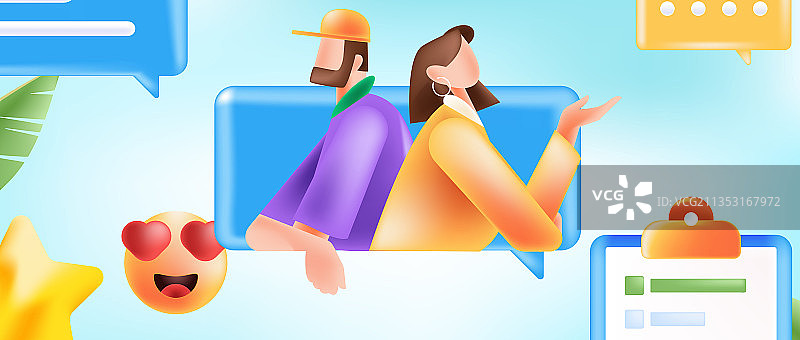 工作中的人物协作扁平矢量概念运营插画图片素材