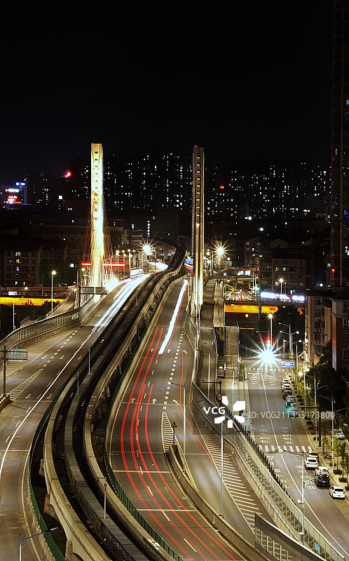 中江桥夜景图片素材