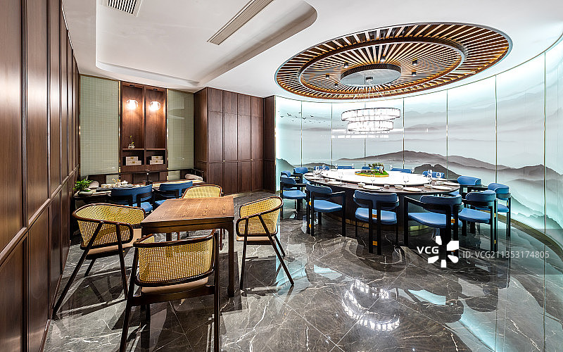 现代样板房餐厅饭店图片素材