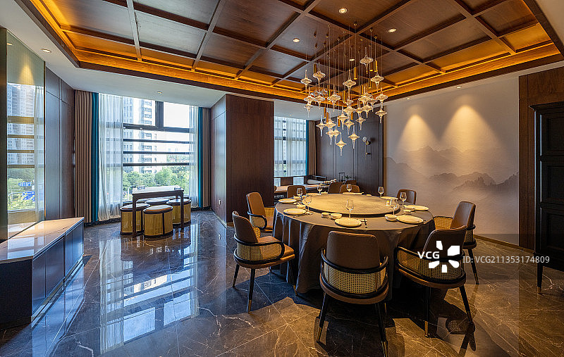现代样板房餐厅饭店图片素材