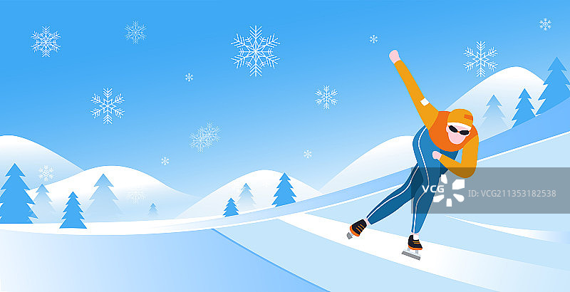 冬季运动 滑冰项目图片素材