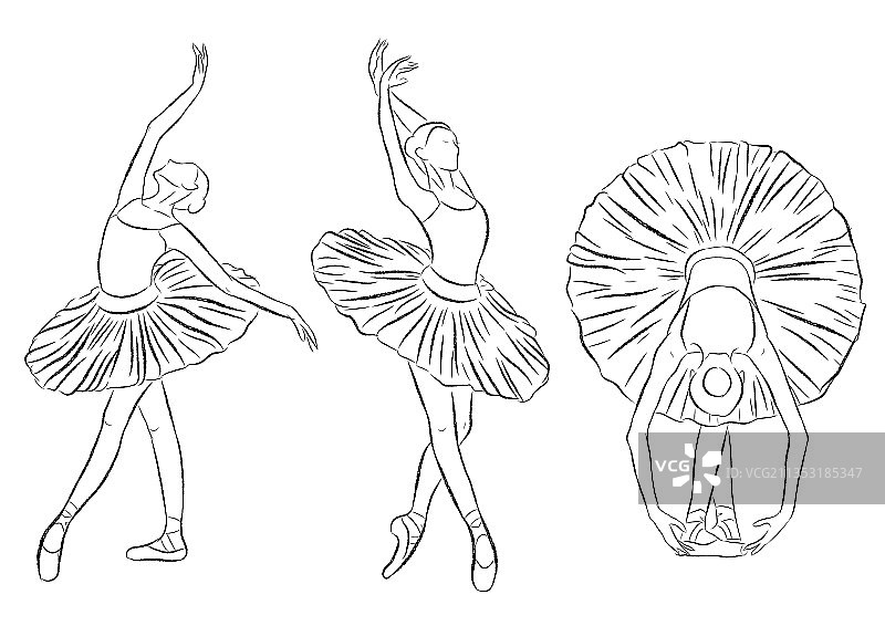 舞蹈,动作,线条,线稿,手绘,矢量,跳舞,芭蕾舞,天鹅舞图片素材