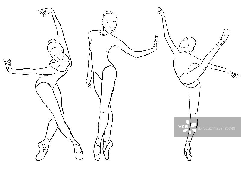 舞蹈,线稿,手绘,矢量,跳舞,芭蕾舞,瑜伽图片素材