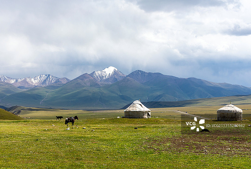 新疆独库公路巴音布鲁克大草原图片素材