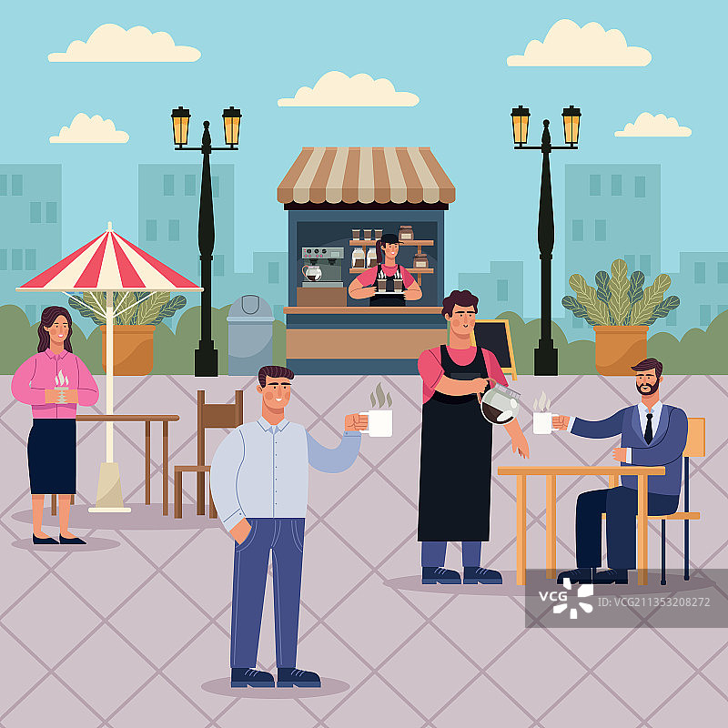 咖啡店场景图片素材