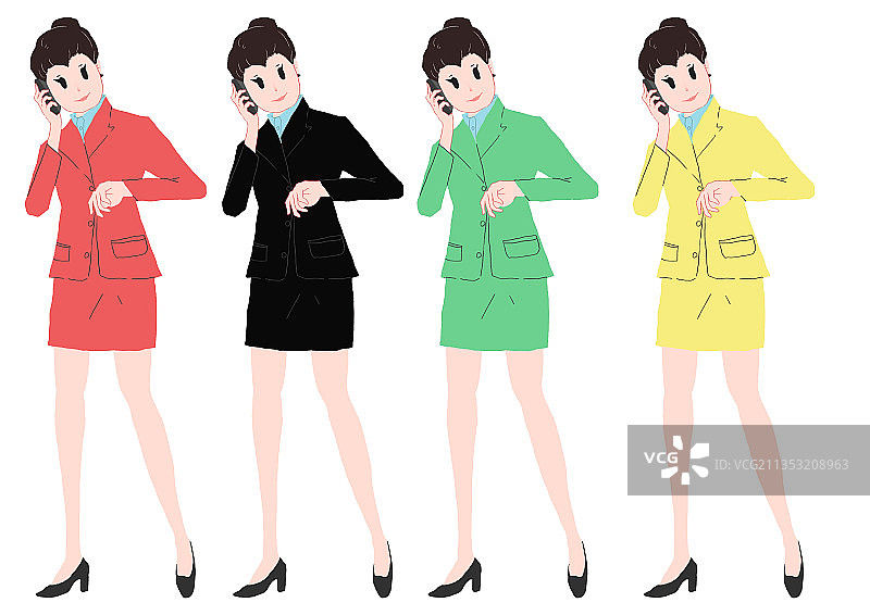 女人插画图片素材