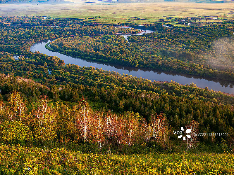 额尔古纳湿地的早晨图片素材