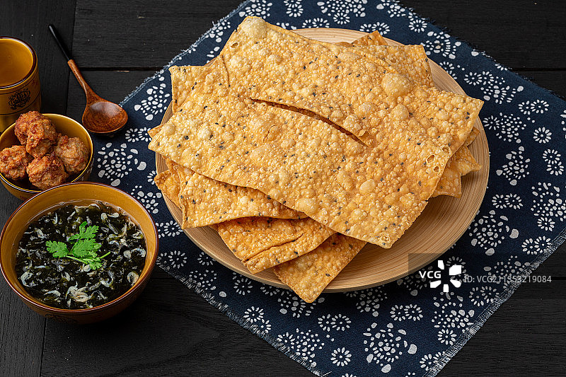 油炸芝麻焦叶图片素材