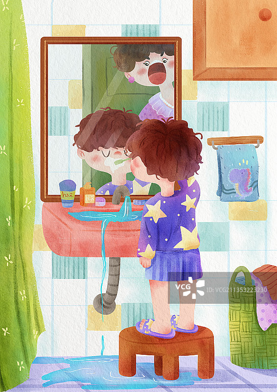 水彩风格插画图片素材