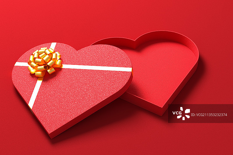 3D心形礼盒图片素材
