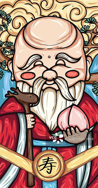 寿星国潮图片素材