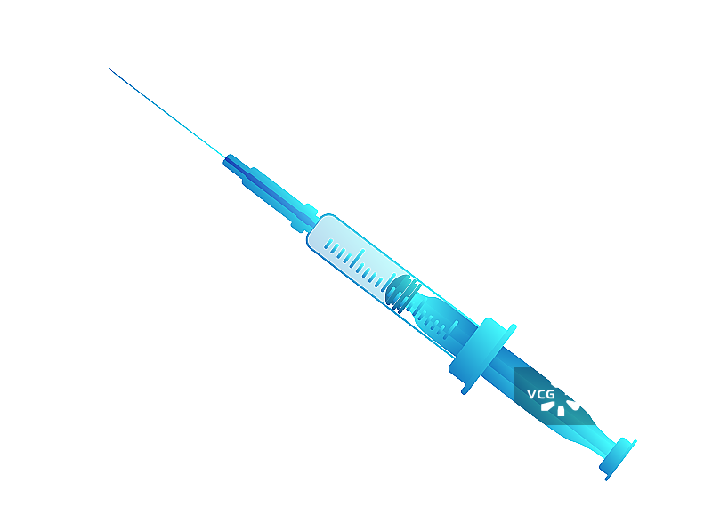 蓝色的针筒试剂元素图片素材