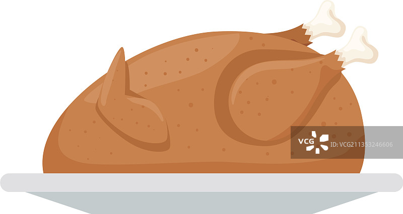 盘子里的烤火鸡图片素材