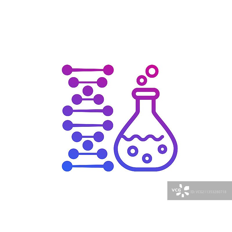 生物技术与基因检测图标图片素材