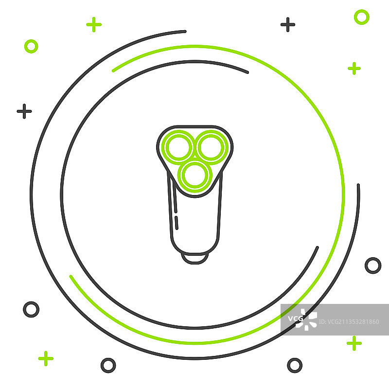 男士电动剃须刀片线条设计图片素材