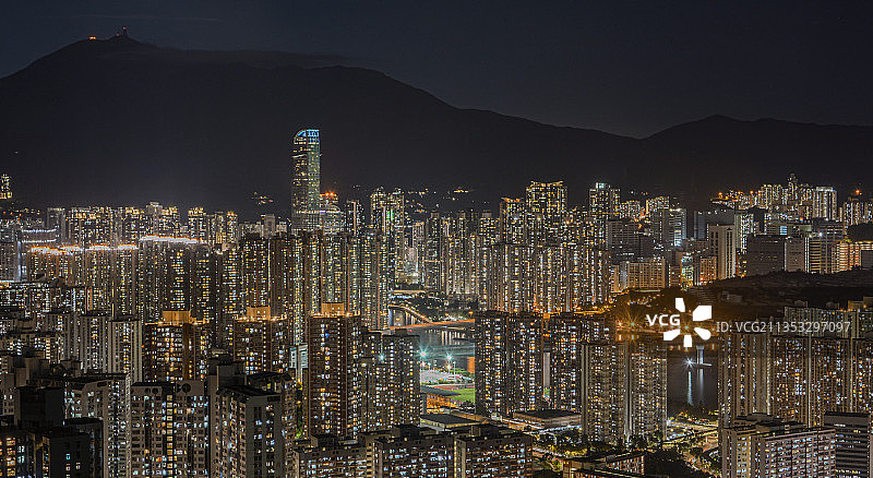 荃湾全景——中国香港 如心广场 醉酒湾 青衣 粤港澳大湾区图片素材