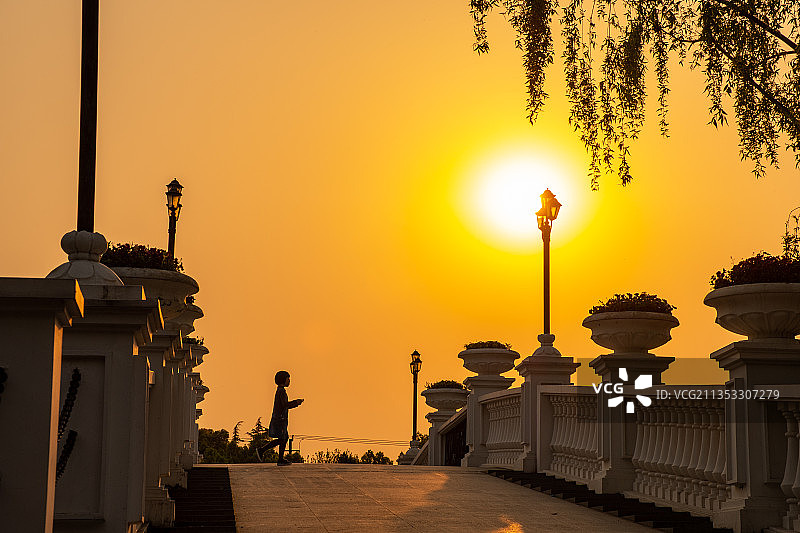 桥上风景图片素材