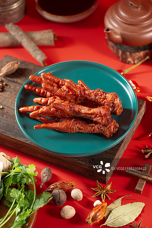 秘制虎皮鸡爪图片素材