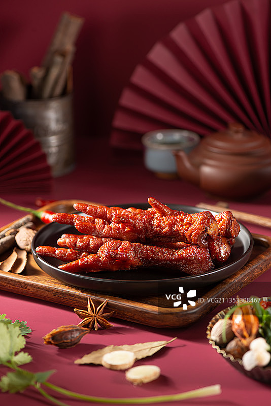 秘制虎皮鸡爪图片素材