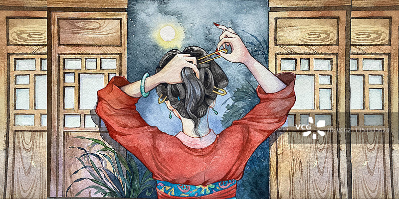 古风少女(白天)图片素材