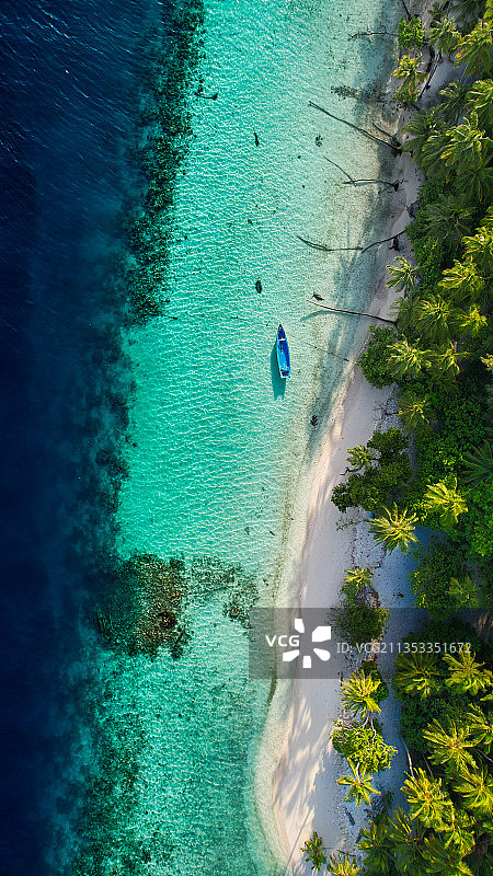 马尔代夫海滩景观图片素材