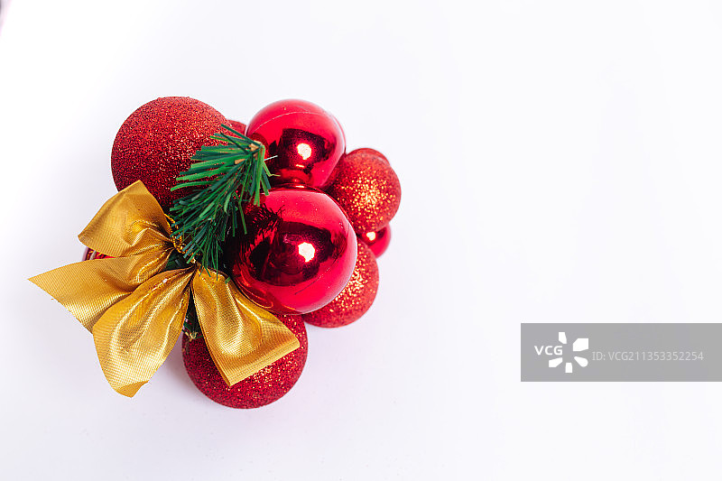 白色背景上的圣诞装饰特写，巴拿马图片素材