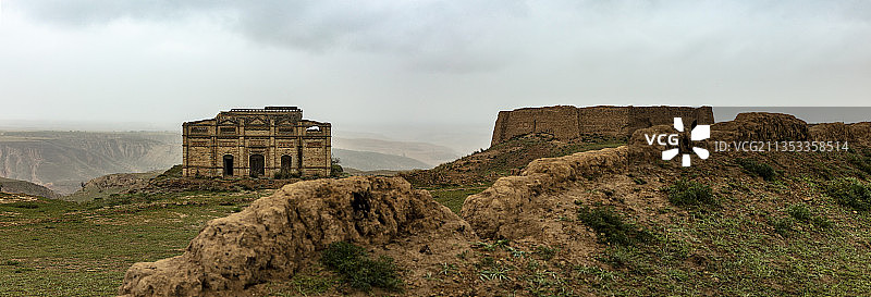 宁夏吴忠市同心县田老庄乡石塘岭村清真寺图片素材