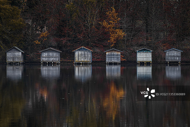 德国拜仁森林湖泊树木风光图片素材