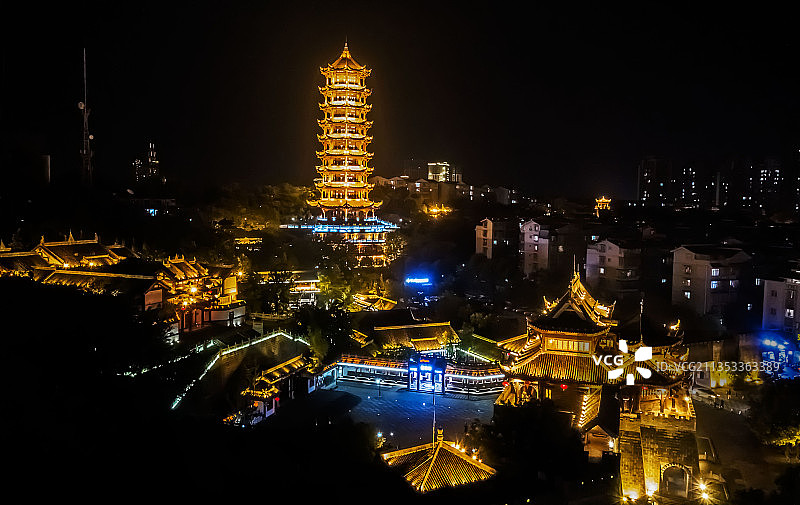 四川隆昌市北关夜景图片素材