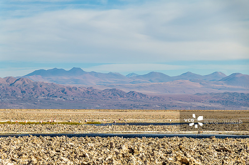 智利安托法加斯塔圣佩德罗阿塔卡马的壮丽山景图片素材