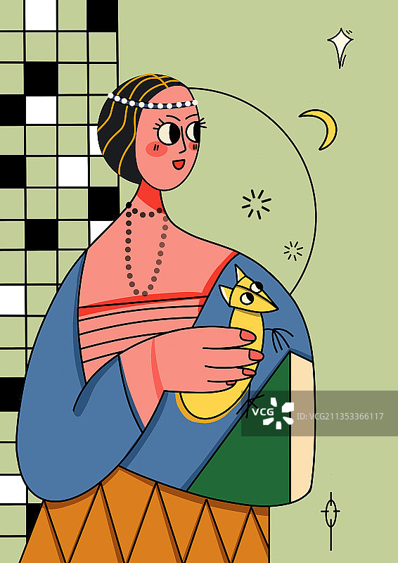 世界名画转插画图片素材