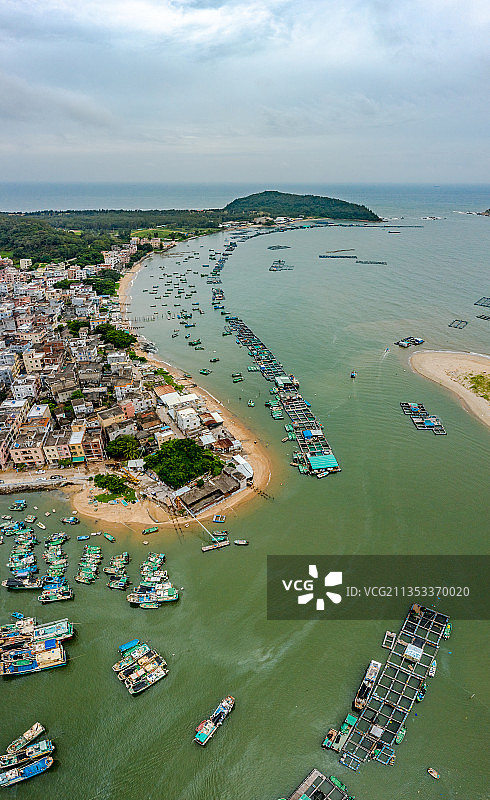 中国广东省阳江市阳西县上洋河北港图片素材