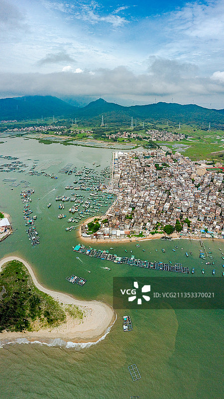 中国广东省阳江市阳西县上洋河北港图片素材