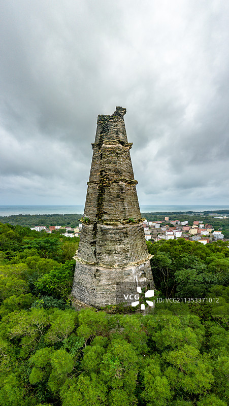 中国广东省阳江市阳西县上洋文笔塔图片素材