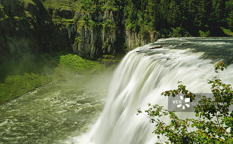 美国爱达荷州上梅萨瀑布美景图片素材
