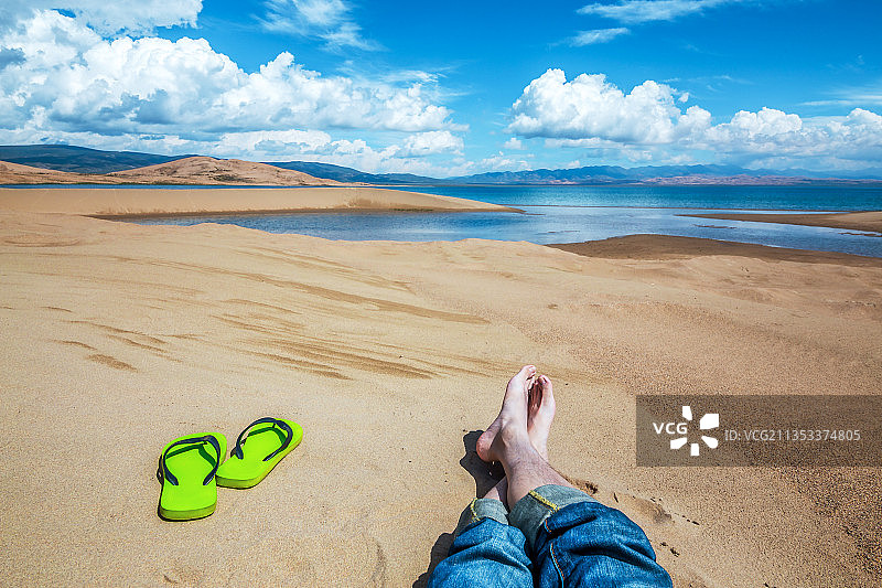 中国青海省青海湖沙岛自然风光图片素材