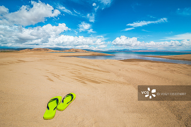 中国青海省青海湖沙岛自然风光图片素材