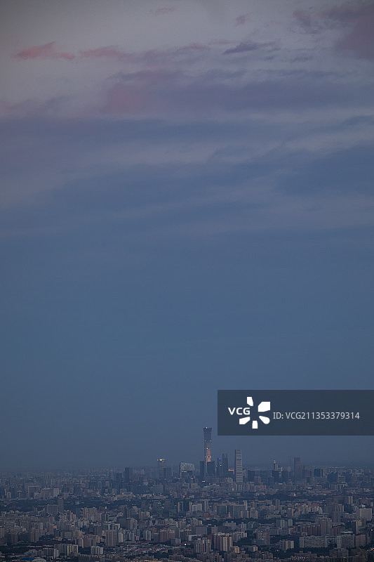 北京CBD黄昏云霞图片素材