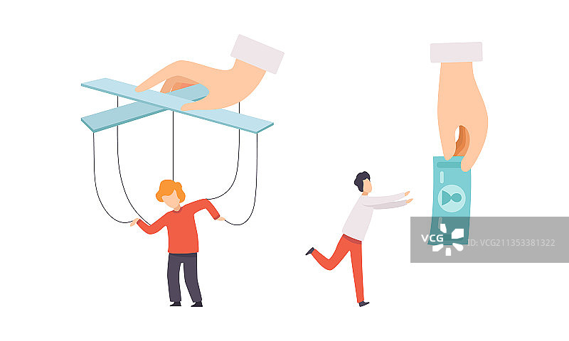 细线控制小人图片素材