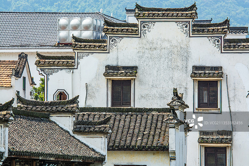 杭州富阳 龙门古镇 江南古镇风光 南方古村落风景 马头墙图片素材