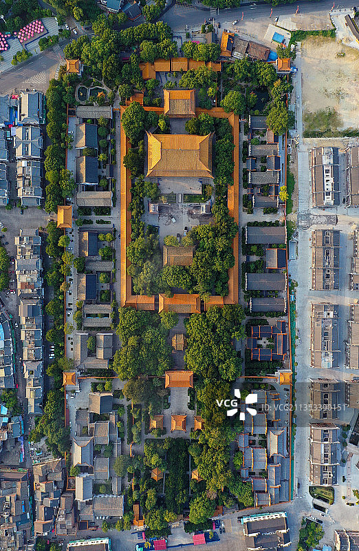 湖南省衡阳市南岳区衡山国家重点风景名胜区南岳大庙航拍图片素材