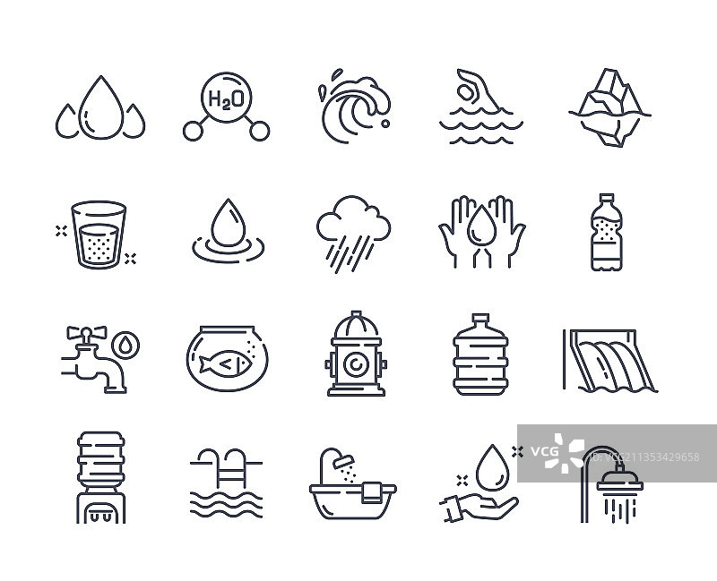 简约水图标图片素材