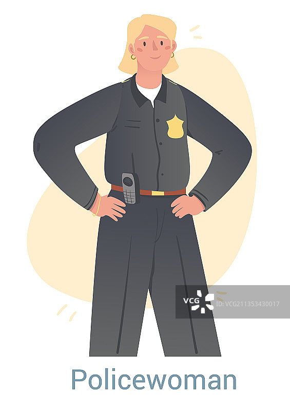 年轻女警概念图片素材